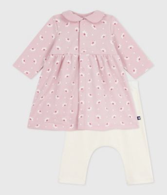 PETIT BATEAU (Baby & Kids)/プチバトー ワンピース+レギンスセット A0EC801010 ライトピンク/マルチカラー ベビー用ワンピース【三越伊勢丹/公式】