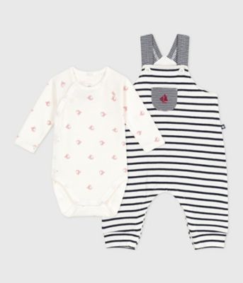 PETIT BATEAU (Baby & Kids)/プチバトー ベビー2点セット A0ECT01010 オフホワイト/ネイビー ベビー服【三越伊勢丹/公式】