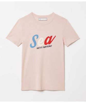 ありんこ　紺色 新品　プチバトー　PETIT BOAT トレーナー SHIPS any別注】PETIT BATEAU: ロゴ プリント コンパクト TEE