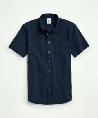 Brooks Brothers/ブルックス ブラザーズ ストレッチコットン　シアサッカー　ショートスリーブ　スポーツシャツ　Ｒｅｇｕｌａｒ　Ｆｉｔ　１００１９９９９６
