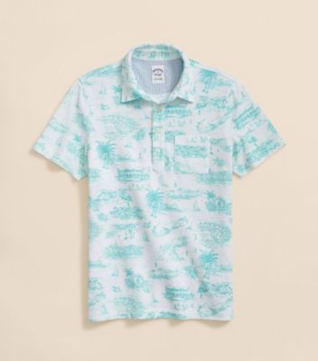 ＜Brooks Brothers＞コットンピケ　バミューダプリント　ポロシャツ　１００２１７４７６