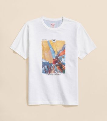 Brooks Brothers/ブルックス ブラザーズ コットン　カタロググラフィック　セーリング　Ｔシャツ　１００２１７６２５