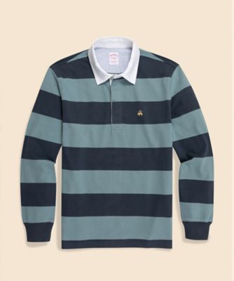 ＜Brooks Brothers＞コットンジャージー　ＧＦロゴ　ラグビーシャツ　１００２１７６４９