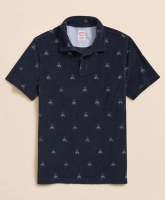 ＜Brooks Brothers＞コットン／ポリエステルジャージー　テリークロス　ＧＦジャカード　ポロシャツ　１００２１７６８５
