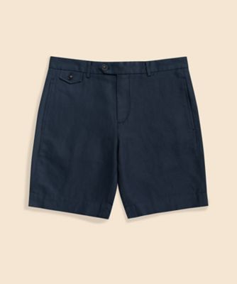 ＜Brooks Brothers＞リネン／コットン　プレーンフロント　９ｉｎショーツ　１００２１７８０４