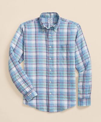 Brooks Brothers/ブルックス ブラザーズ アイリッシュリネン　シーズナルパターン　スポーツシャツ　Ｒｅｇｕｌａｒ　Ｆｉｔ　１００２１７８８６