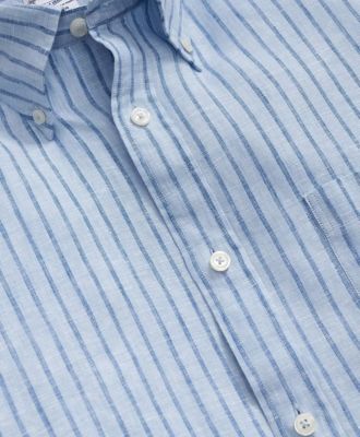リネン　ストライプ　スポーツシャツ　Ｒｅｇｕｌａｒ　Ｆｉｔ　１００２１７８８８
