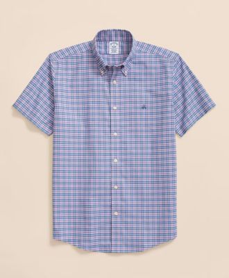 Brooks Brothers/ブルックス ブラザーズ ストレッチオックスフォード GFロゴ ショートスリーブ スポーツシャツ Regular Fit 100217992
