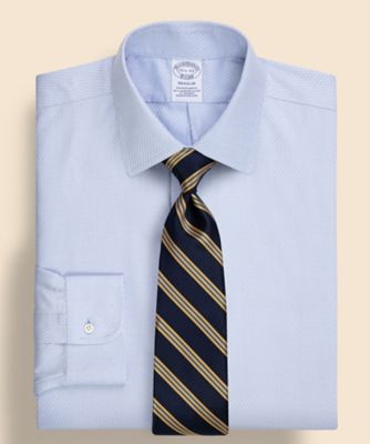＜Brooks Brothers＞スーピマコットンストレッチ　ダイヤモンドドビー　ドレスシャツ　Ｒｅｇｕｌａｒ　Ｆｉｔ　１００２１８７１６