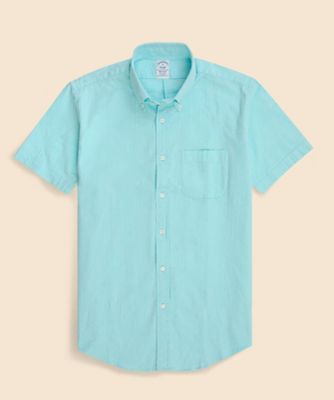 Brooks Brothers/ブルックス ブラザーズ ストレッチコットン　シアサッカー　ショートスリーブ　スポーツシャツ　Ｒｅｇｕｌａｒ　Ｆｉｔ　１００２１９４２４