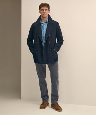 Cotton canvas pea coat 100219490