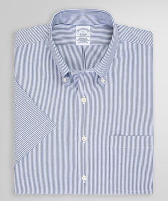 Brooks Brothers/ブルックス ブラザーズ スーピマコットンストレッチ　キャンディストライプショートスリーブドレスシャツ　Ｒｅｇｕｌａｒ　Ｆｉｔ　１００２２３９７８