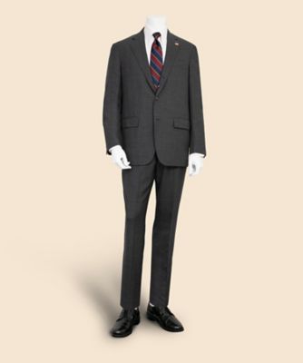 ウール　グレンプラッド　段返り３釦サックスーツ　Ｔｒａｄｉｔｉｏｎａｌ　Ｍａｄｅ　ｉｎ　ＵＳＡ　１００２２４０２１