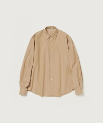 WASHED FINX TWILL BIG SHIRTS LIGHT KHAKI