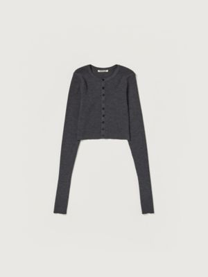 ＳＵＰＥＲ ＦＩＮＥ ＷＯＯＬ ＨＩＧＨ ＧＡＵＧＥ ＲＩＢ ＫＮＩＴ ＳＨＯＲＴ ＣＡＲＤＩＧＡＮ | AURALEE (Women)/オーラリー  | 三越伊勢丹オンラインストア・通販【公式】