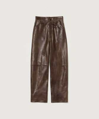 ＜AURALEE (Women)＞ＨＥＡＶＹ　ＬＡＭＢ　ＬＥＡＴＨＥＲ　ＰＡＮＴＳ　Ａ２４ＡＰ０３ＬＡ