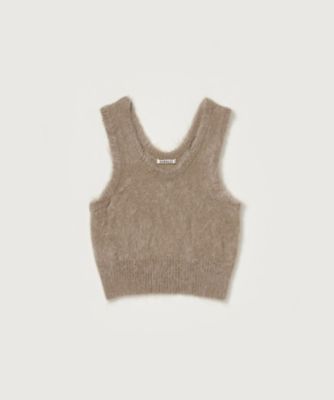 ＜AURALEE (Women)＞ＢＲＵＳＨＥＤ　ＳＵＰＥＲ　ＫＩＤ　ＭＯＨＡＩＲ　ＫＮＩＴ　ＴＡＮＫ　Ａ２４ＡＴ０６ＫＭ　