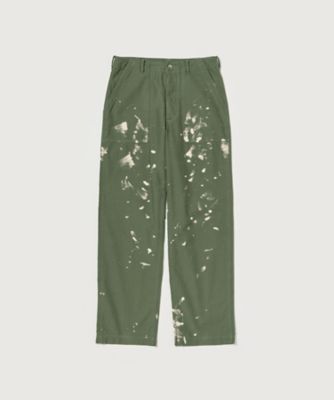 パンツ WASHED BAGGY SATIN BLEACHED