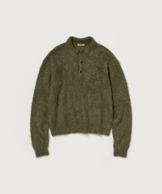オーラリー24aw MOHAIR KNIT POLO サイズ3 24AW BRUSHED SUPER KID MOHAIR KNIT POLO