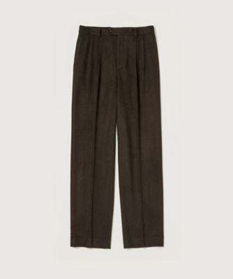 パンツ AURALEE BABY CAMEL FLANNEL SLACKS Auralee Baby Camel Flannel Slacks Dark Brown | Cultizm