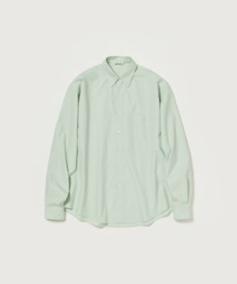 AURALEE (Men)/オーラリー シャツ　＊ＷＡＳＨＥＤ　ＦＩＮＸ　ＴＷＩＬＬ　ＢＩＧ　ＳＨＩＲＴ　Ａ２５ＡＳ０２ＴＮ