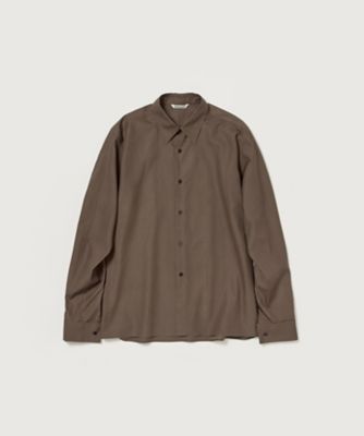 AURALEE (Men)/オーラリー シャツ　＊ＷＡＳＨＥＤ　ＦＩＮＸ　ＴＷＩＬＬ　ＤＯＵＢＬＥーＣＵＦＦ　ＳＨＩＲＴ　Ａ２５ＡＳ０３ＴＮ