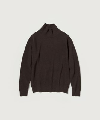 タートルネック SUPER FINE WOOL RIB KNIT