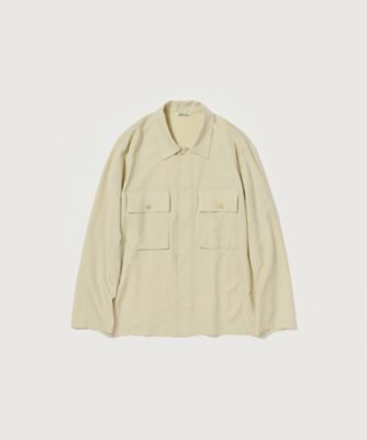 ＜AURALEE (Men)＞シャツ　ＷＯＯＬ　ＨＥＲＲＩＮＧＢＯＮＥ　ＯＶＥＲ　ＳＨＩＲＴ　Ａ２５ＳＢ０１ＣＨ