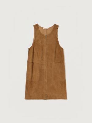 ＜AURALEE (Women)＞ＬＡＭＢ　ＳＵＥＤＥ　ＺＩＰ　ＭＩＮＩ　ＤＲＥＳＳ　Ａ２５ＳＤ０５ＧＳ