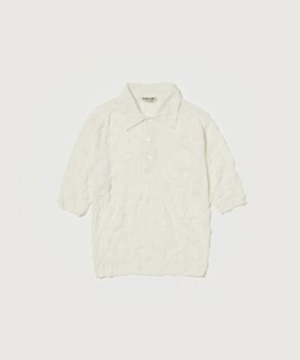 ＜AURALEE (Women)＞ＷＲＩＮＫＬＥＤ　ＷＯＯＬ　ＰＯＬＹＥＳＴＥＲ　ＨＩＧＨ　ＧＡＵＧＥ　ＫＮＩＴ　ＰＯＬＯ　Ａ２５ＳＰ０３ＭＳ