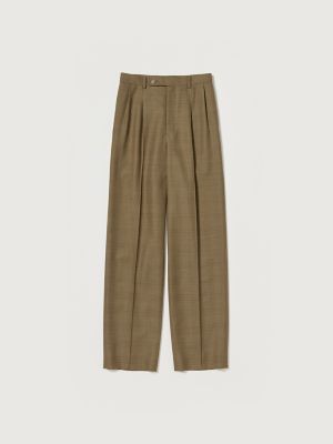 AURALEE (Women)/オーラリー ＢＬＵＥＦＡＣＥＤ　ＷＯＯＬ　ＴＷＯ－ＴＵＣＫ　ＳＬＡＣＫＳ　Ａ２５ＳＰ０５ＢＡ