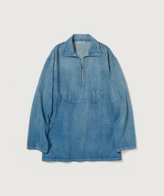 ＜AURALEE (Women)＞ＳＥＬＶＥＤＧＥ　ＦＡＤＥＤ　ＬＩＧＨＴ　ＤＥＮＩＭ　Ｐ／Ｏ　ＳＨＩＲＴ　Ａ２５ＳＰ０５ＤＥ