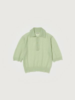 KID MOHAIR SHEER KNIT POLO