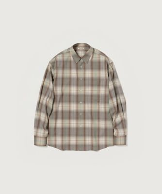 伊勢丹限定カラー オーラリー SUPER LIGHT WOOL SHIRTS シャツ SUPER LIGHT WOOL CHECK SHIRT