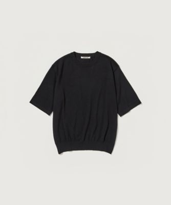 AURALEE CASHMERE HARD TWIST KNIT TEE