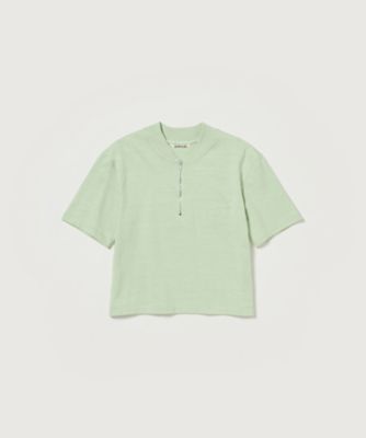 AURALEE (Women)/オーラリー ＣＯＴＴＯＮ　ＳＬＵＢ　ＲＡＹＯＮ　ＰＬＡＩＴＩＮＧ　ＨＡＬＦ　ＺＩＰ　ＴＥＥ　Ａ２５ＳＴ０３ＶＰ