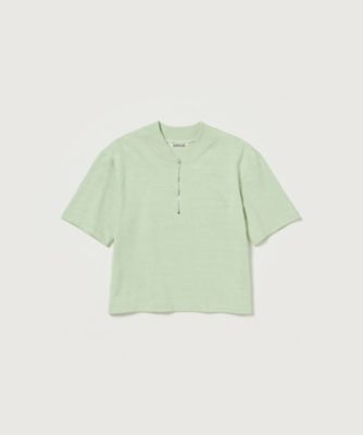 AURALEE (Women)/オーラリー ＣＯＴＴＯＮ　ＳＬＵＢ　ＲＡＹＯＮ　ＰＬＡＩＴＩＮＧ　ＨＡＬＦ　ＺＩＰ　ＴＥＥ　Ａ２５ＳＴ０３ＶＰ