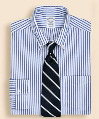 Brooks Brothers/ブルックス ブラザーズ スーピマコットン　ボールドストライプ　ドレスシャツ　Ｒｅｇｕｌａｒ　Ｆｉｔ　Ｍａｄｅ　ｉｎ　ＵＳＡ　３３００００６３４