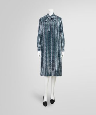 ポリエステルファイユ　ロングスリーブ　ソフトシャツドレス　３４０２９００１３