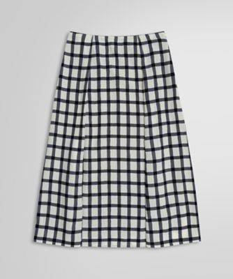 ＜Brooks Brothers＞ポリエステル　チェックプリント　ソフトタックスカート　３４０２９００２３