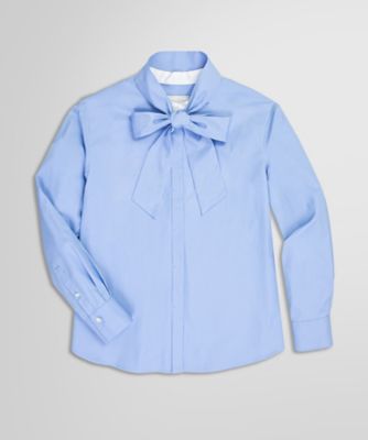 Brooks Brothers/ブルックス ブラザーズ コットンポプリン Aライン ボウタイブラウス 340290054