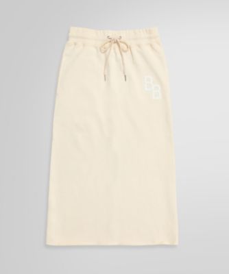 ＜Brooks Brothers＞コットンフレンチテリー　ＢＢロゴ　ミディスカート　Ｉｖｏｒｙ　３４０２９０１８５