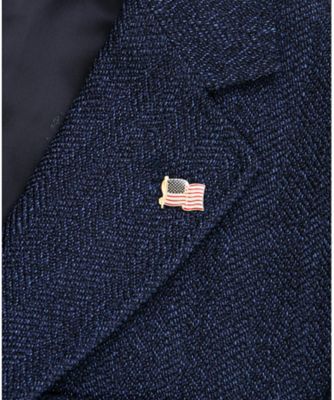 ウール／コットン／リネン　ヘリンボーン　段返り３釦サックジャケット　Ｔｒａｄｉｔｉｏｎａｌ　Ｍａｄｅ　ｉｎ　ＵＳＡ　３３００００７４６