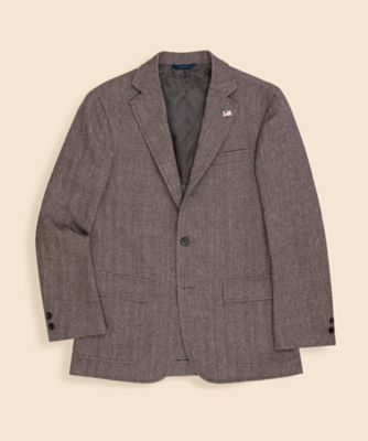 Brooks Brothers/ブルックス ブラザーズ ウール／コットン／リネン　ヘリンボーン　段返り３釦サックジャケット　Ｔｒａｄｉｔｉｏｎａｌ　Ｍａｄｅ　ｉｎ　ＵＳＡ　３３００００７４７