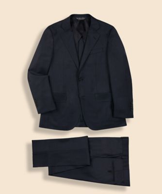 Brooks Brothers/ブルックス ブラザーズ ウール ティック シングル2釦アンコンスーツ Slim 330000751