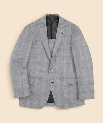 Brooks Brothers/ブルックス ブラザーズ JAPAN TRAD. ウール/リネン グレンプラッド 段返り3釦フックベントジャケット Traditional