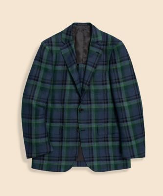 Brooks Brothers/ブルックス ブラザーズ ＪＡＰＡＮ　ＴＲＡＤ．　アイリッシュリネン　タータンチェック　段返り３釦フックベントジャケット　Ｔｒａｄｉｔｉｏｎａｌ