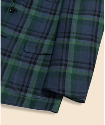 ＪＡＰＡＮ　ＴＲＡＤ．　アイリッシュリネン　タータンチェック　段返り３釦フックベントジャケット　Ｔｒａｄｉｔｉｏｎａｌ