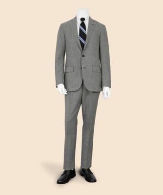 ＪＡＰＡＮ　ＴＲＡＤ．　ウール　グレンプラッド　２釦スーツ　Ｃｌａｓｓｉｃ　Ｍａｄｅ　ｂｙ　ＲＩＮＧ　ＪＡＣＫＥＴ　３３００００８５０