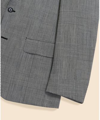ＪＡＰＡＮ　ＴＲＡＤ．　ウール　グレンプラッド　２釦スーツ　Ｃｌａｓｓｉｃ　Ｍａｄｅ　ｂｙ　ＲＩＮＧ　ＪＡＣＫＥＴ　３３００００８５０